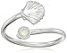 Alex and Ani Ring Wrap, Shell, Sterling Silver Stackable Ring, Size 5-7