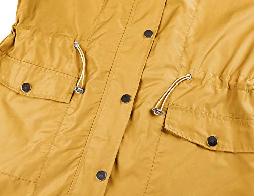 image for Bloggerlove Yellow Raincoat Women's Rain Jacket Waterproof With Hood L