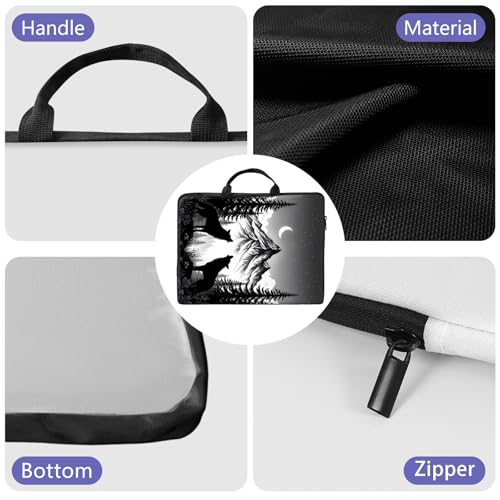 Bolso para laptop de 10 pulgadas con diseño Wolf Mountains miniatura 3