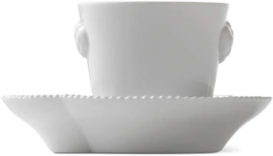 Royal Copenhagen White Elements Espresso Cup & Saucer 3 oz.