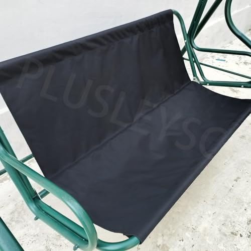 PLUSLEYSC Seat Patio Swing Seat Cover, Waterproof Thickened 900D 2/3 Seat Chair Bench Replacement, General Heavy Duty Swing Seat Cover (Black, 54.3x19.7x19.7 inch)