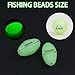 Glow Fishing Beads 120pcs Soft Plastic Luminous Saltwater Fishing Beads Oval Round Bead Fishing Lures Green White Sea Fishing Bead Fishing Tackle Tools Green