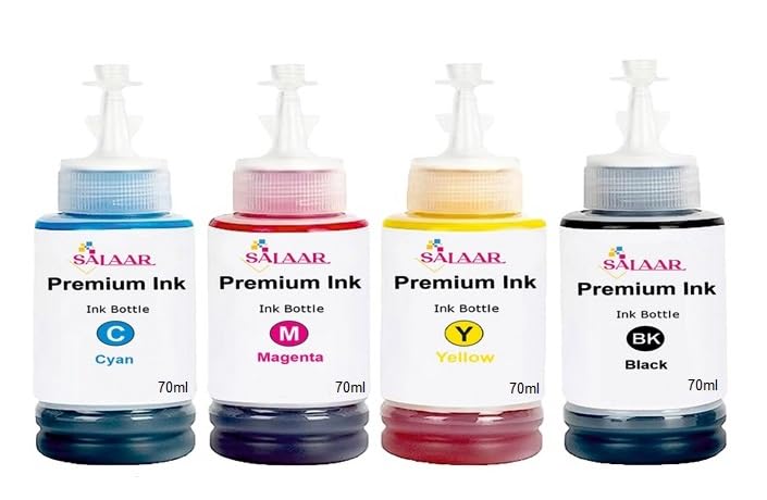 SALAAR Refill Ink Bottle Set Suitable for DeskJet Ink Advantage 2338 Multi-Function Color Printer Black, Cyan, Magenta & Yellow (70ml X 4 Bottle)-picture-25