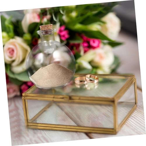Bouteilles verre transparent avec bouchon liège de mariage - 7