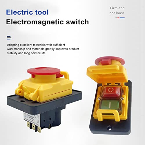 Yearninglife 3-Pin Device Switch 400 V-50 Hz, Push Button, Yellow, IP54, Manual Operation - Image 2