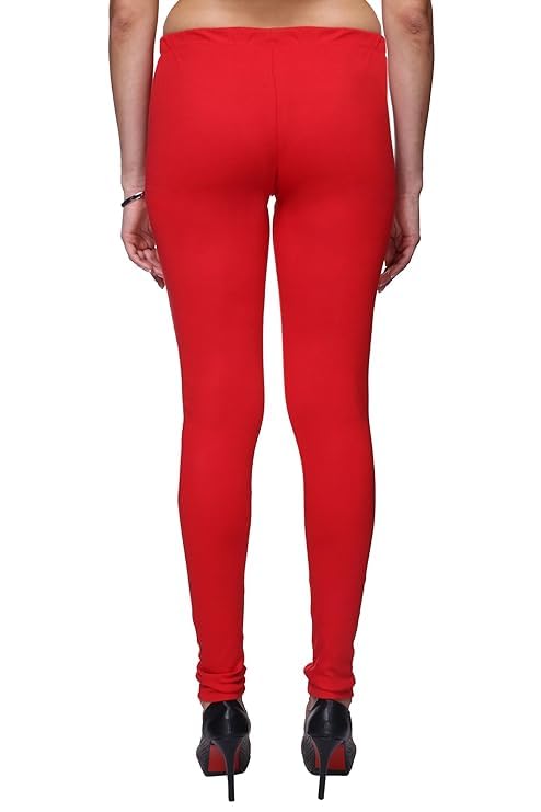 Image of Women's Premium Stretchable Cotton Leggings | Soft Slim Fit Ankle Length Churidar Pants for Casual, Ethnic, Office & Daily Comfortable Wear (Pack of 1)