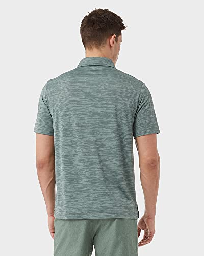 32 Degrees Men’s Everyday Micro Stripe Polo Shirt | Moisture Wicking | Stretch Comfort | Golf | Office4