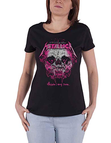 Metallica T Shirt Wherever I May Roam Band Logo Oficial De Las Mujeres Skinny Size M