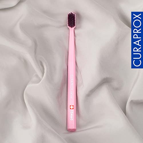 Image of Curaprox CS 12460 Velvet Soft Toothbrush - Sensitive Gum Care | Ultra-Gentle Cleaning with 12,460 Filaments | Single Pack, Pink-Fuchsia