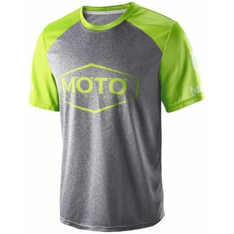 Men's MTB Jersey Short Sleeve Breathable Quick-Drying Comfortable Mountain Bike Shirts, Green, 3XL Cover