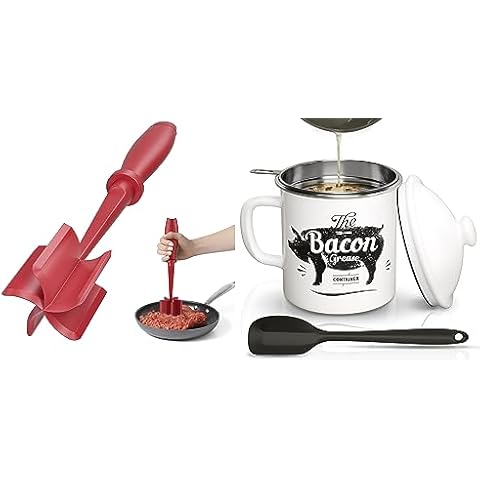 Red Meat Chopper and White Bacon Grease Container Cover