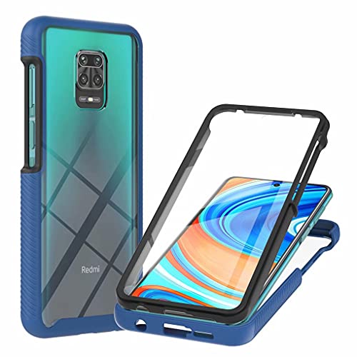 CRABOT Compatible with Redmi Note 9S/Redmi Note 9 Pro/Redmi Note 9 Pro Max Case Dust-Proof Shockproof Full Protection Cases Built-in Screen Protector Body 360â„ƒ Fully Sealed Cover-Blue