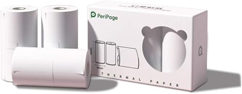 Peripage - Mini adhesivo de papel para impresora, papel térmico autoadhesivo, incoloro, para impresora PeriPage A6, impermeable, a prueba de aceite,