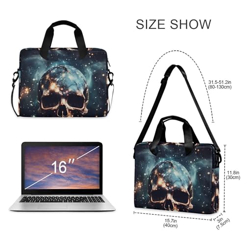 Maletín para laptop ALAZA con estampado calavera, 13-15.6 pulg miniatura 4