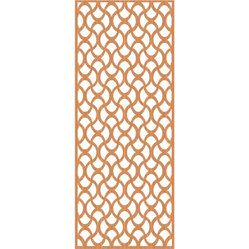 Image of Resort Decorative Pierced Fretwork Wood Wall Panels, 31 3 /8 inchW x 79 3 /8 inchH x 1 /4 inchT, Cherry