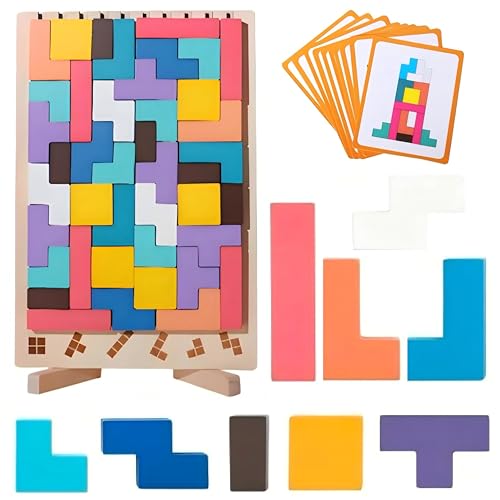 Rompecabezas de Madera Tetris, Moxiewell Puzzle 3D Juegos
