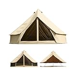 KingCamp ベルテント 4m 大型テント ポリコットン 4-6人用 防水 通気 煙突穴付き オールシーズン グループキャンプ アウトドア キャンプ ファミリー