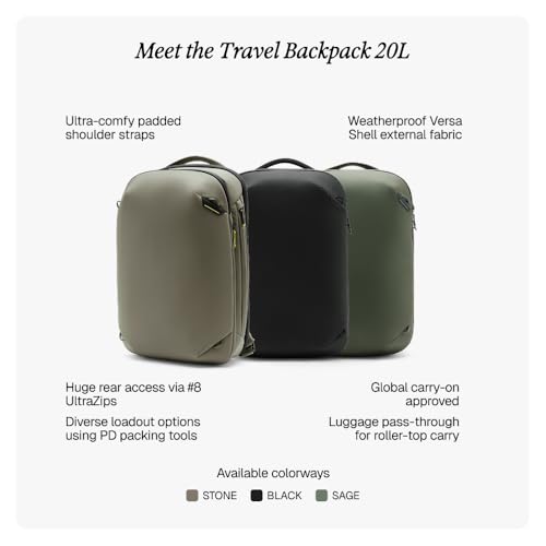 Image of Peak Design Travel Backpack 20L, Stone
