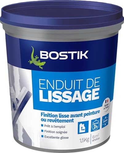 Bostik Enduit de Lissage en Pâte, Prêt à l'Emploi, Application Facile, Usage...