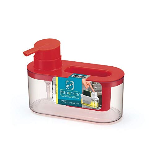 Porta Detergente e Bucha Vermelho - Linha By Arthi