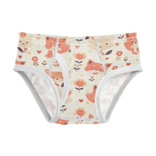 KLL Cute Fox Pattern Foxy Endless Toddler Boys' Comfort Underwear Breathable Children Panties