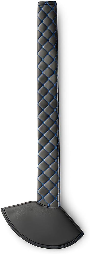 30-Inch Shifter Boot Cover for Semi Trucks – Black Faux Leather Gear Shift Boot with Blue Stitching, Universal Heavy-Duty Replacement for Manual Transmission Truck Interiors (Black/Blue)