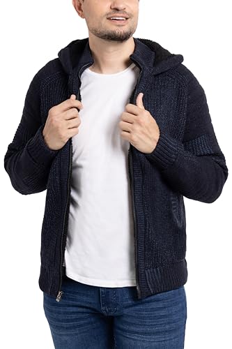 X RAY Mens Zip Up Cardigan Sweater for Men, Full Zip Slim Fit Knit Jacket for Spring (Big and Tall),3