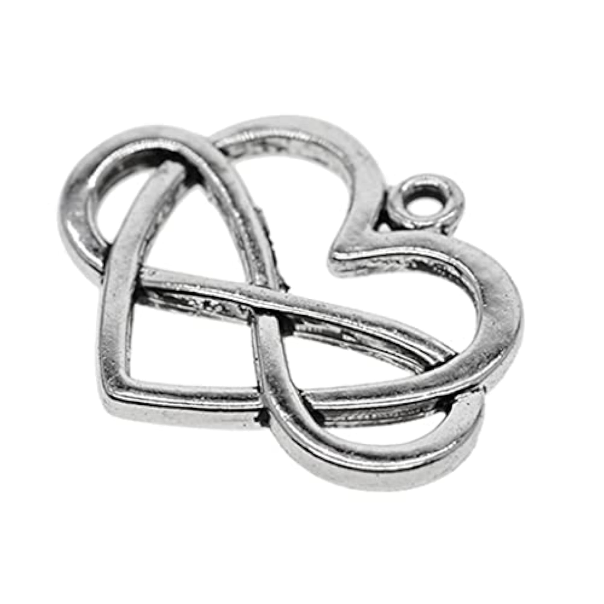 20pcs Heart Style Tibetan Silver Charms for Crafting