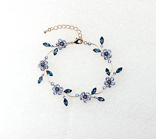 Image of Faship Gorgeous Rhinestone Crystal Floral Necklace Earrings Set