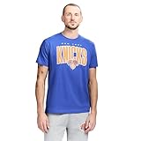 Game 7 x NBA Officially Licensed Men's Graphic Short Sleeve Lightweight Crew Neck Cotton T-Shirt, New York Knicks, L, Blue