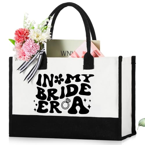 Bolso tote de lona para novia miniatura 1