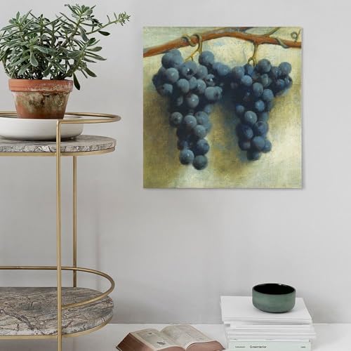 Impression sur toile raisin Joseph Decker déco murale chambre 50x50