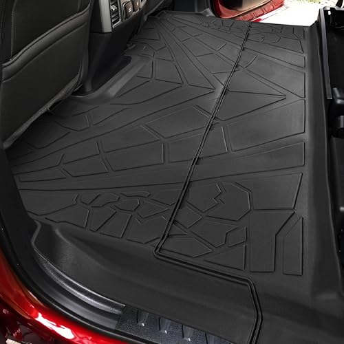 Image of KARPAL Floor Mats for 2015-2025 2026 Ford F-150 SuperCrew (Includes 2022-2026 Lightning), Custom Fit TPE All Weather Ford F150 Accessories 1st & 2nd Row Floor Liner
