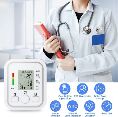 Image of Blood Pressure Monitors, Upper Arm Large Cuff Blood Pressure Machine for Home Use, Universal Comfort Wide BP Cuff (22-32 cm), Basic Automatic Upper Arm Blood Pressure Monitor, Heart Rate Machines