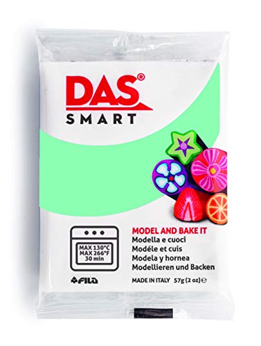 ADS Technologies Das Smart Horno Juego de plastilinas Masa, Base de PVC, 9 x 5,8 x 1,4 cm, 6 Unidades de Medida, Verde Jade, 9 x 5,8 x 1,4 cm