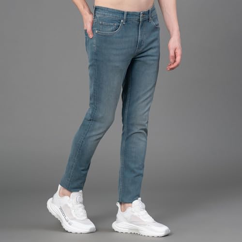 Image of Red Tape Denim Jeans for Men in Medium Blue| Denim Jeans