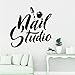 Opprxg Nail Studio Salon Polonia Adesivi murali Nail Art Manicure Pedicure Salone di Bellezza Adesivi murali Donna Ragazza Negozio di Unghie Decorazione in Vinile 83cmx78cm