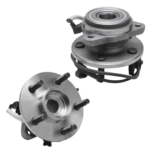 Image of Detroit Axle - 4WD Front Wheel Bearing Hubs for Ford Ranger Explorer Sport Trac Mercury Mountaineer Mazda B4000 Replacement 2 Wheel Bearing Hubs Assembly Set, Pair Hubs