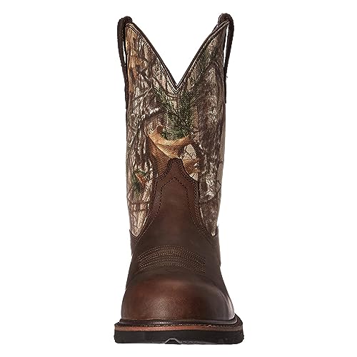 ADMLZQQ Cowboy Boots for Men Round Toe Embroideried Western Boots Traditional Country Boots Durable Work Boots2