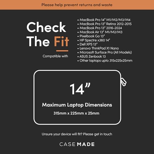 Funda de piel auténtica de 14 para MacBook con forro de lana negra 2