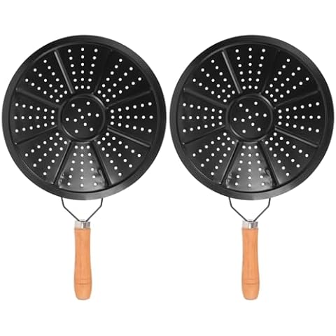 YARDWE Heat Diffuser for Gas Stove, 2pcs Heat Diffuser Plate Heat Induction Diffuser with Handle, Cookware Induction Hob Heat Diffuser for All Stove (8. 6inch/ 22cm) Cover
