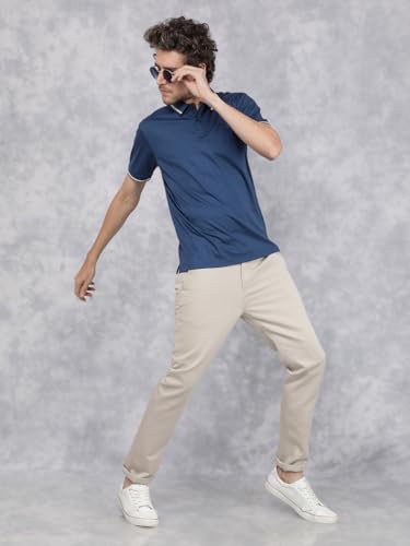 Image of Crimsoune Club Men's Blue Polo Neck T-Shirt