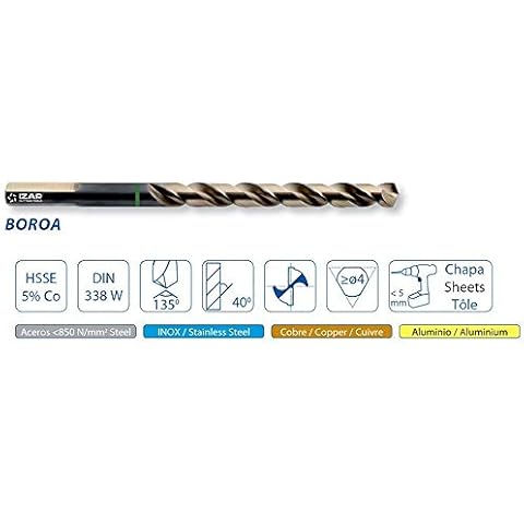 Izar 34065 Metal Drill Bit HSSE din338 W Multi INOX Blister 8.00 mm Cover