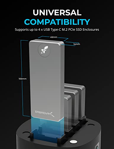 Image of SABRENT 4-Bay USB Type-C External SSD Docking Station (DS-4BNE)