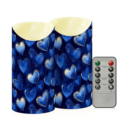 Velas de Navidad sin llama LED azul rey con temporizador para iglesias