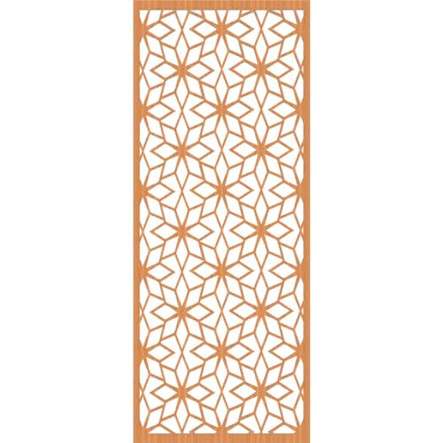 Image of Lake Decorative Pierced Fretwork Wood Wall Panels, 35 3 /8 inchW x 89 3 /8 inchH x 3 /8 inchT, Cherry