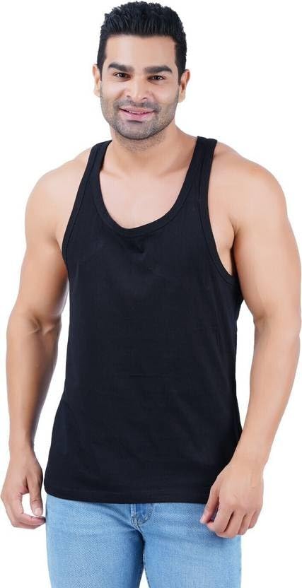 texman Men's Gym Stringer Vest - Sleeveless Workout Tank Top for Bodybuilding, Fitness, Training-picture-23