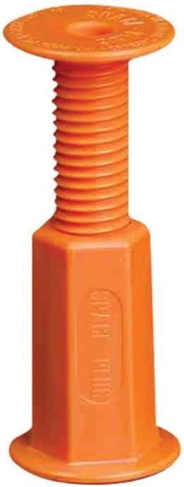 Space-Plug Adjustable Spacer Fixings (XL Size for 45-80mm Gaps), 10 Pack of Original Orange Spacers, Professional & DIY use for Kitchen, Bedroom, Bathroom & Furniture installations