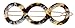 France Luxe Triple Circle Tige Boule Barrette - Lasco