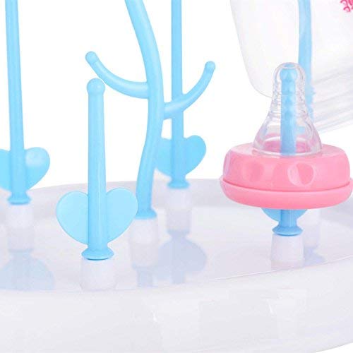Mummamia Baby Bottle Drying Rack Plastic Demountable Dustproof Branch For Baby Bottle Nipple Straw,Multicolor 2
